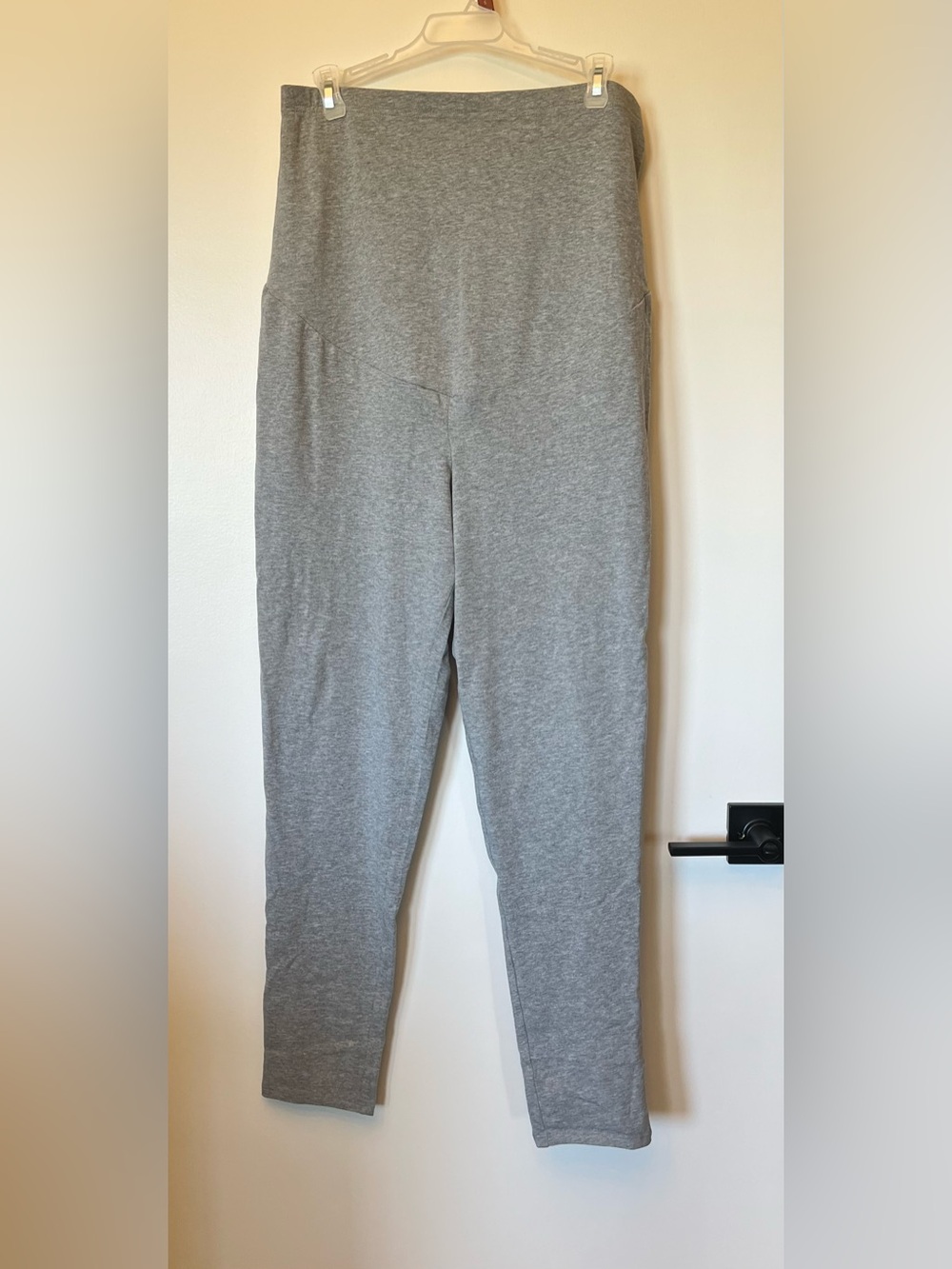 Maternity Leggings with Full Panel - Light Gray